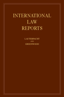 Image for International Law Reports: Volume 135