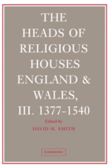 Image for The Heads of Religious Houses 3 Volume Hardback Set