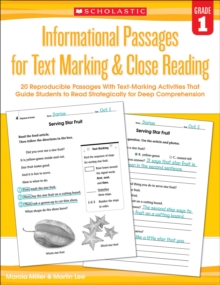 Image for Informational Passages for Text Marking & Close Reading: Grade 1