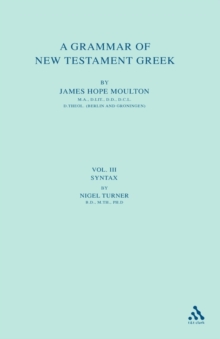 Image for A Grammar of New Testament Greek, vol 2