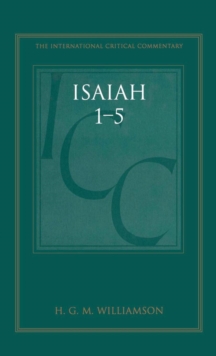 Image for Isaiah 1-5  : a critical and exegetical commentary