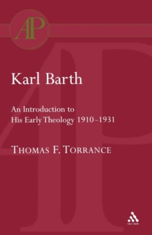 Image for Karl Barth: Introduction to Early Theology