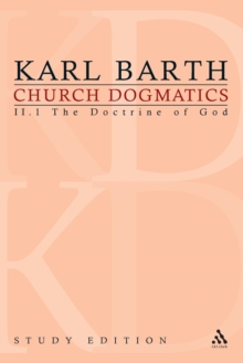 Image for Church dogmatics study edition 8II.1: The doctrine of God