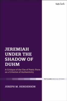 Image for Jeremiah Under the Shadow of Duhm