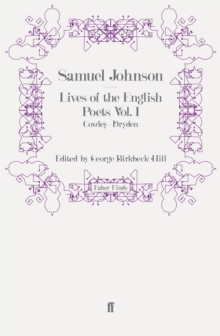 Lives of the English Poets Vol. I