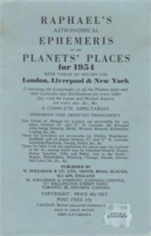 Image for Raphael's Astronomical Ephemeris : With Tables of Houses for London, Liverpool and New York