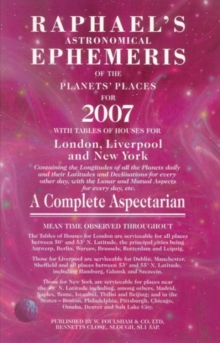 Image for Raphael's astronomical ephemeris of the planets' places for 2007  : a complete aspectarian