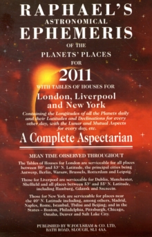 Image for Raphael's astronomical ephemeris of the planets' places for 2011  : a complete aspectarian