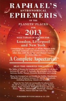 Image for Raphael's astronomical ephemeris of the planets' places for 2013  : a complete aspectarian