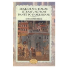 Image for English and Italian Literature from Dante to Shakespeare