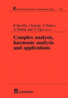 Image for Complex Analysis, Harmonic Analysis and Applications
