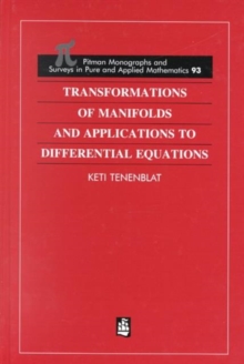 Image for Transformations of manifolds and applications to differential equations