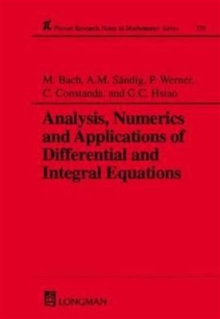 Image for Analysis, Numerics and Applications of Differential and Integral Equations