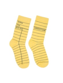 Library Card (Yellow) Socks – Large