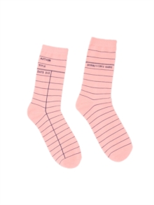 Library Card (Pink) Socks – Large