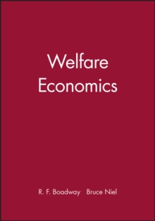 Image for Welfare economics