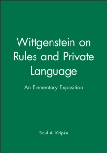 Wittgenstein on Rules and Private Language: An Elementary Exposition