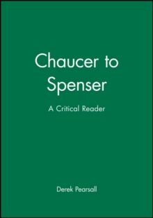 Image for Chaucer to Spenser : A Critical Reader