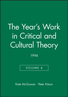 Image for The Year's Work in Critical and Cultural Theory