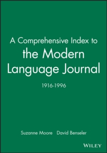 Image for A Comprehensive Index to the Modern Language Journal