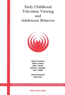 Image for Early Childhood Television Viewing and Adolescent Behavior, Volume 66, Number 1