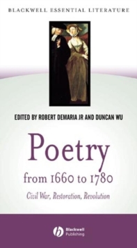 Image for Poetry from 1660 to 1780