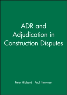 Image for ADR and adjudication in construction contracts
