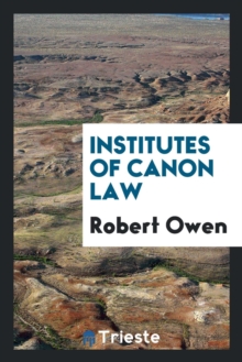 Image for Institutes of Canon Law