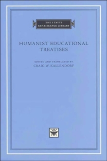 Image for Humanist Educational Treatises