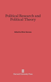 Image for Political Research and Political Theory