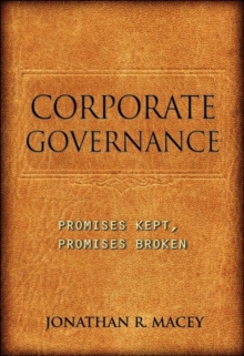 Image for Corporate governance  : promises kept, promises broken