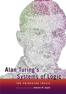 Alan Turing's Systems of Logic