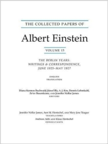 Collected Papers of Albert Einstein, Volume 15 (Translation Supplement)