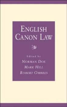 Image for English canon law  : essays in honour of Bishop Eric Kemp
