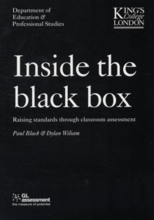 Image for Inside the black box  : raising standards through classroom assessment