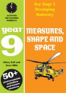 Image for Measures, shape and space  : activities for teaching numeracy: Year 9