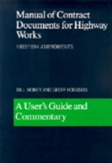 Image for Manual of Contract Documents for Highway Works: A User's Guide and Commentary: 1993/94 Amendments