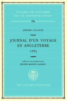 Image for Jerome Lalande, Journal d'un Voyage en Angleterre 1763