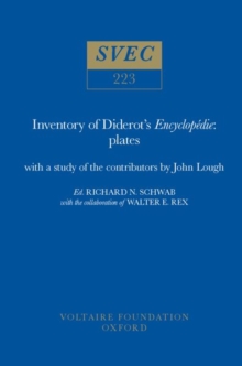 Image for Inventory Of Diderot's Encyclopedie: Plates