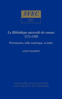 La Bibliotheque universelle des romans 1775-1789