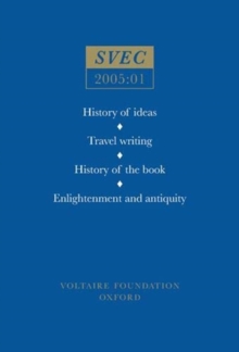 History of ideas; Travel writing; History of the book; Enlightenment and antiquity
