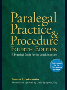 Image for Paralegal Practice & Procedure Fourth Edition : A Practical Guide for the Legal Assistant