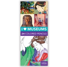 I Heart Museums Colored Pencil Set and Pencil Sharpener