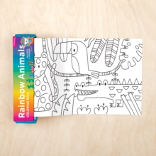 Image for Rainbow Animals Mini Coloring Roll