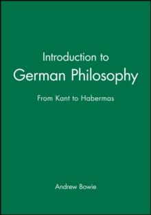 Image for Introduction to German philosophy  : from Kant to Habermas