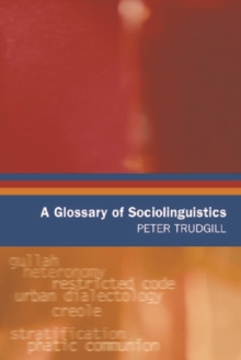 Image for A Glossary of Sociolinguistics