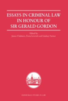 Image for Essays in Criminal Law in Honour of Sir Gerald Gordon