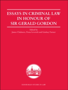 Image for Essays in criminal law in honour of Sir Gerald Gordon