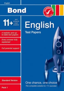 Image for Bond 11+ Test Papers English Standard Pack 1