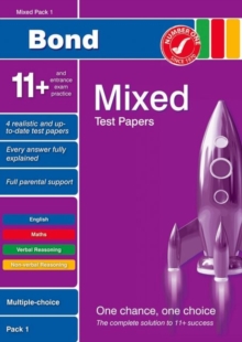 Image for Bond 11+ Test Papers Mixed Pack 1 Multiple Choice